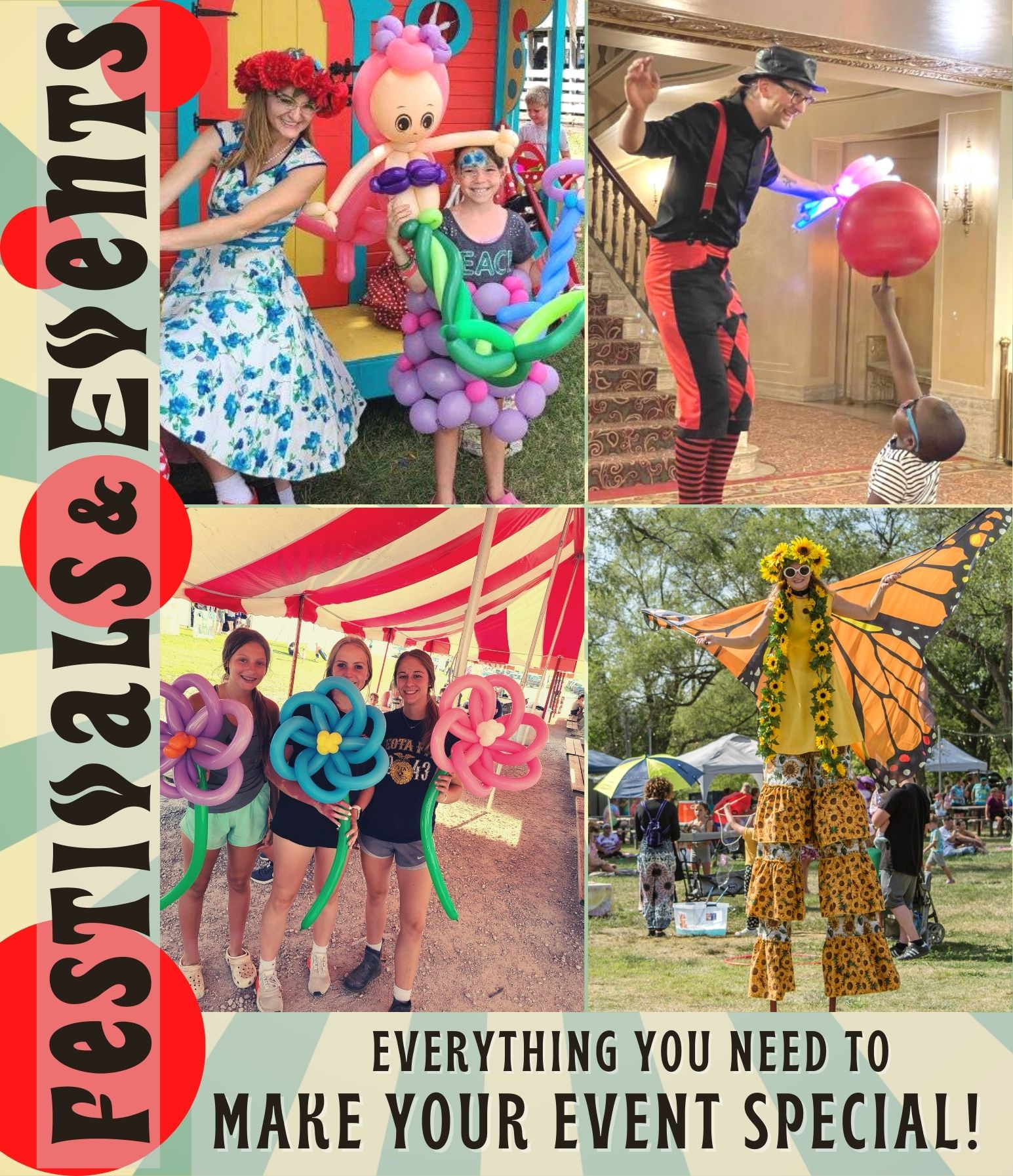 Polka Dot Entertainment has everything you need for Festivals and Local Events in Iowa and Nebraska