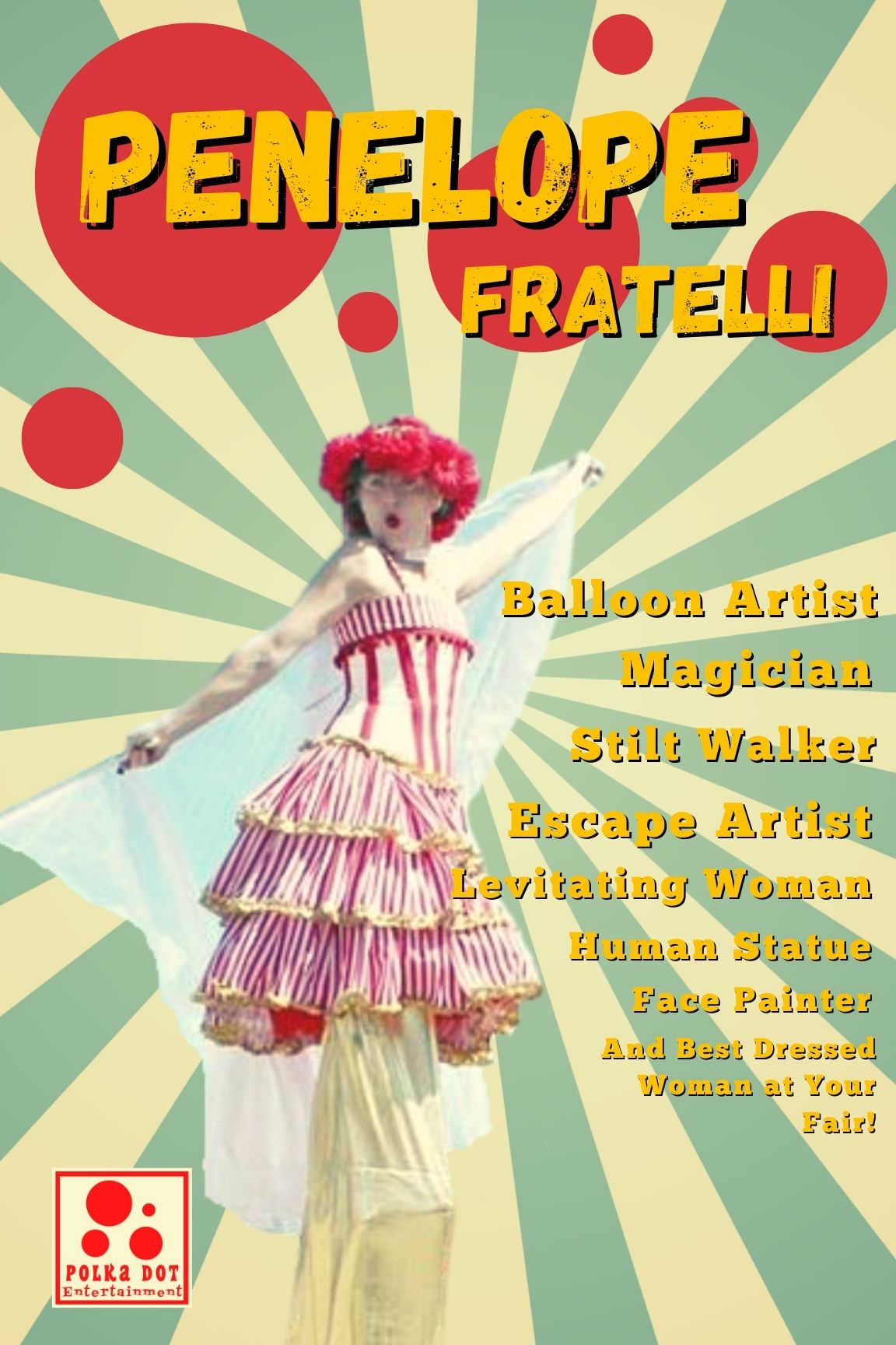 Penelope Fratelli Polka Dot Entertainment Strolling acts