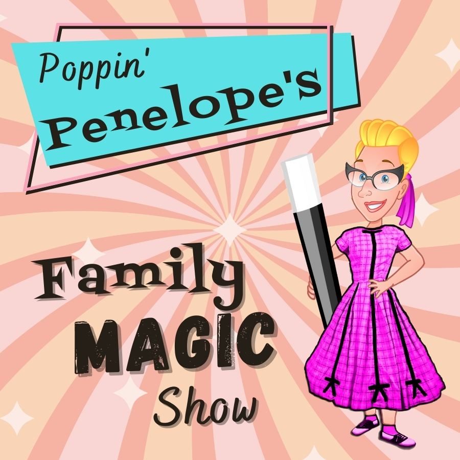 Poppin Penelope's Family Magic Show Logo